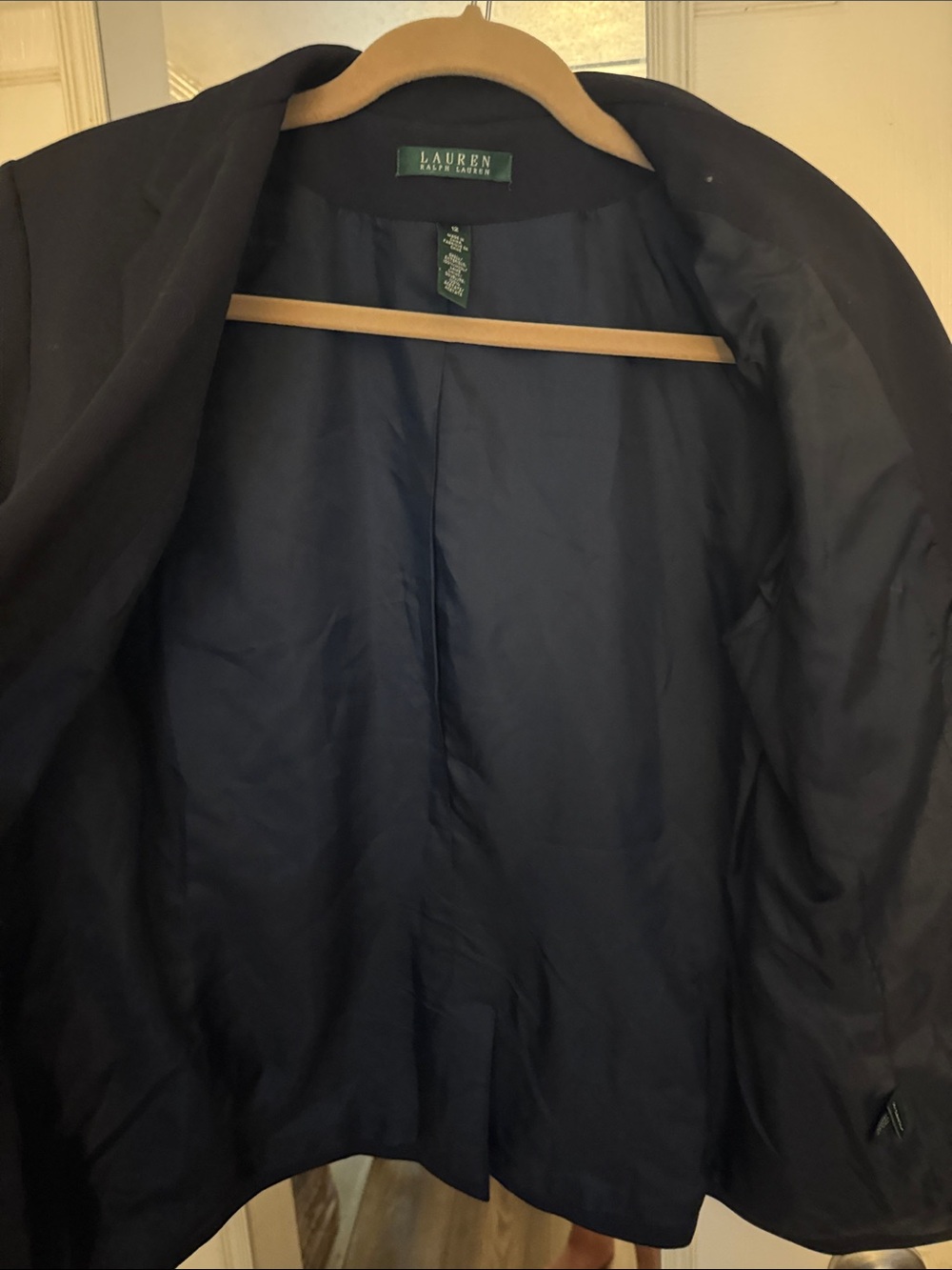Lauren Ralph Lauren Navy Blazer with Gold Crest Buttons - Picture 5 of 6